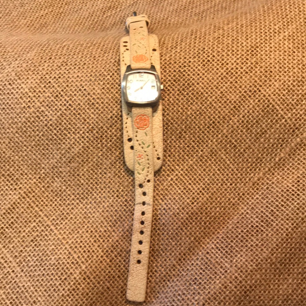 White Fossil Watch